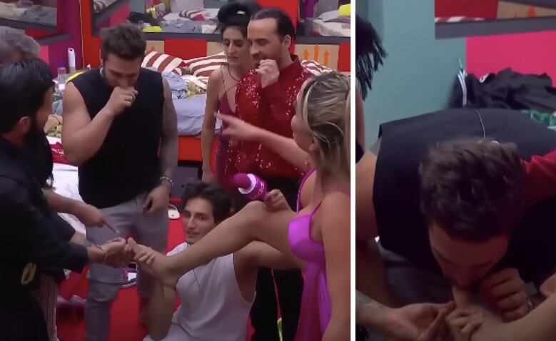 Nicola Porcella chupa dedo a Wendy Guevara