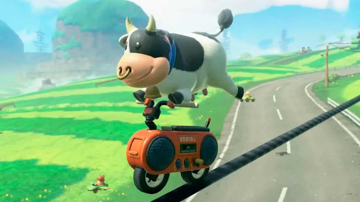 ¿Nintendo en problemas? PETA pide cambiar un detalle a las vacas de Mario Kart World