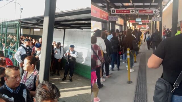 Aglomeraciones en el Metrobús CDMX