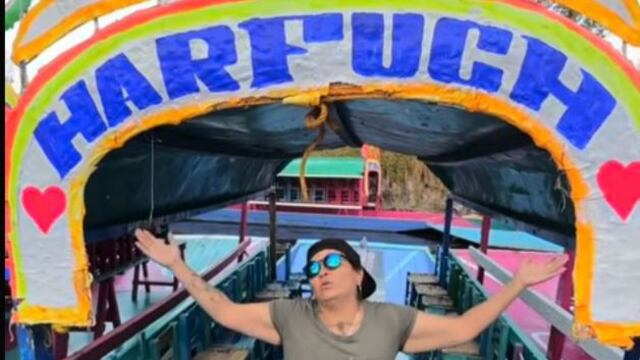 Trajinera de Omar García Harfuch en Xochimilco