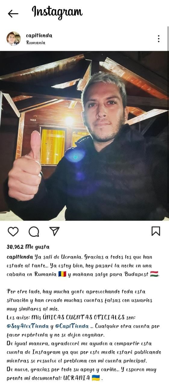 Publicación de Instagram