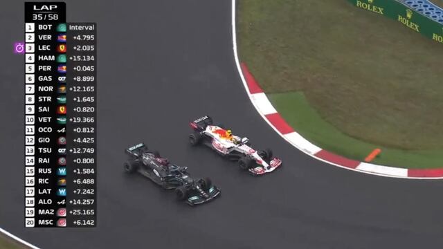 Checo Pérez superó a Lewis Hamilton en el Gran Premio de Turquía