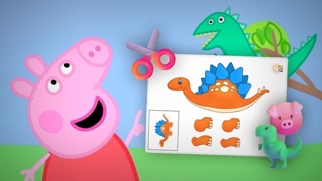 Plantilla de dinosaurio de Peppa Pig