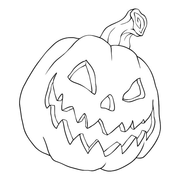 Dibujo de calabaza de Halloween