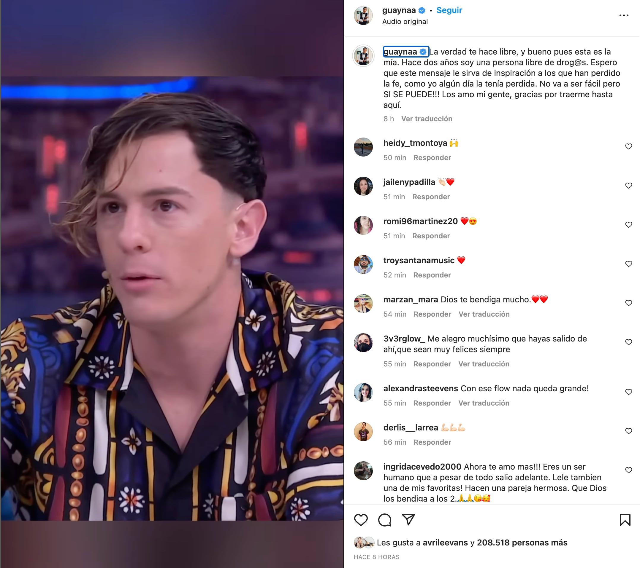 Guaynaa confiesa haber tenido una adicción a las drogas