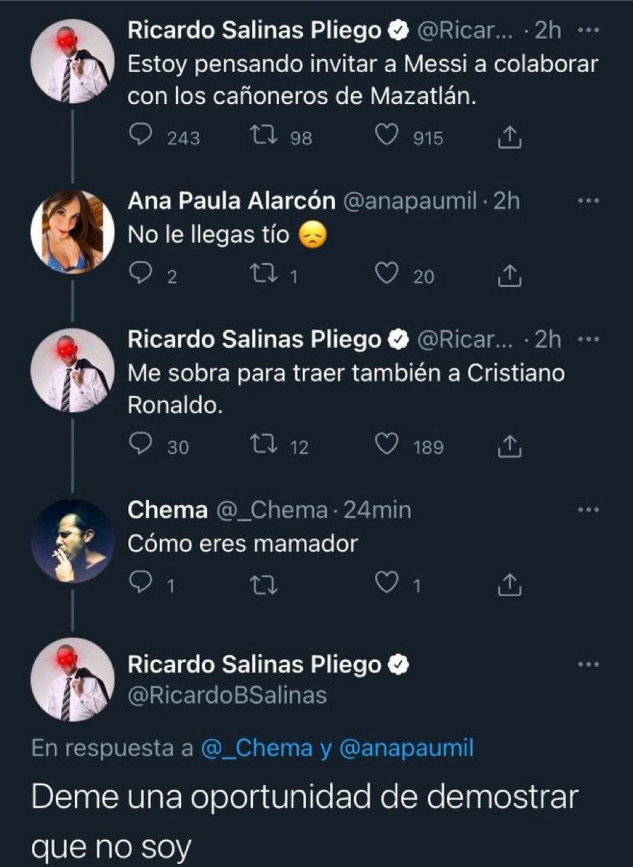 Salinas Pliego sobre Messi