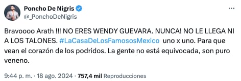 Poncho de Nigris se lanza contra Ricardo Peralta