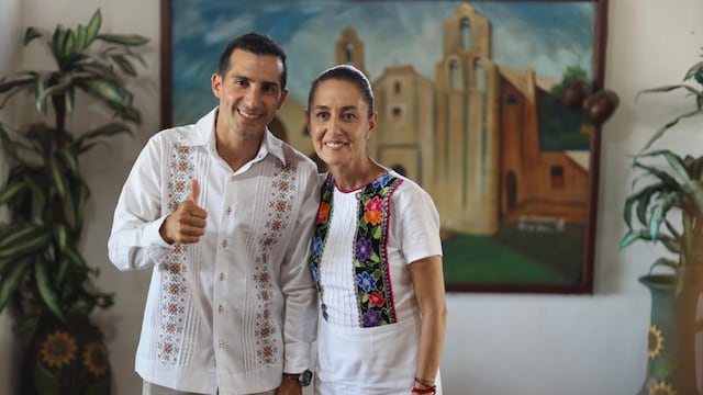 Rommel Pacheco y Claudia Sheinbaum