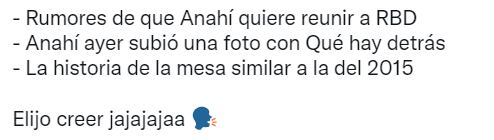 Pistas de que RBD se reencontrará gracias a Anahí.