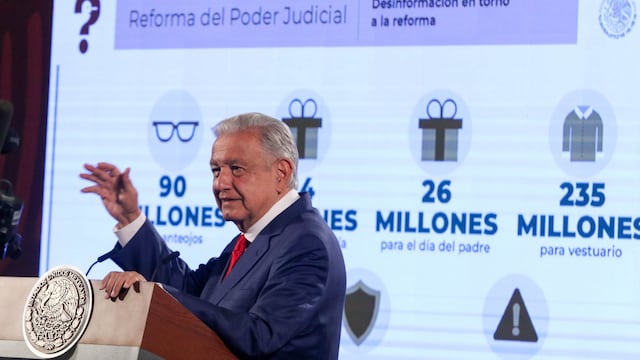 Andrés Manuel López Obrador, presidente de México, arrancó su mañanera con el tema de la reforma al poder judicial