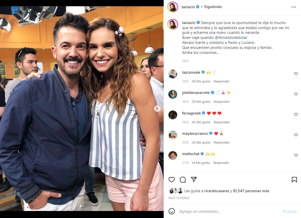 Tania Rincón y Fernando del Solar