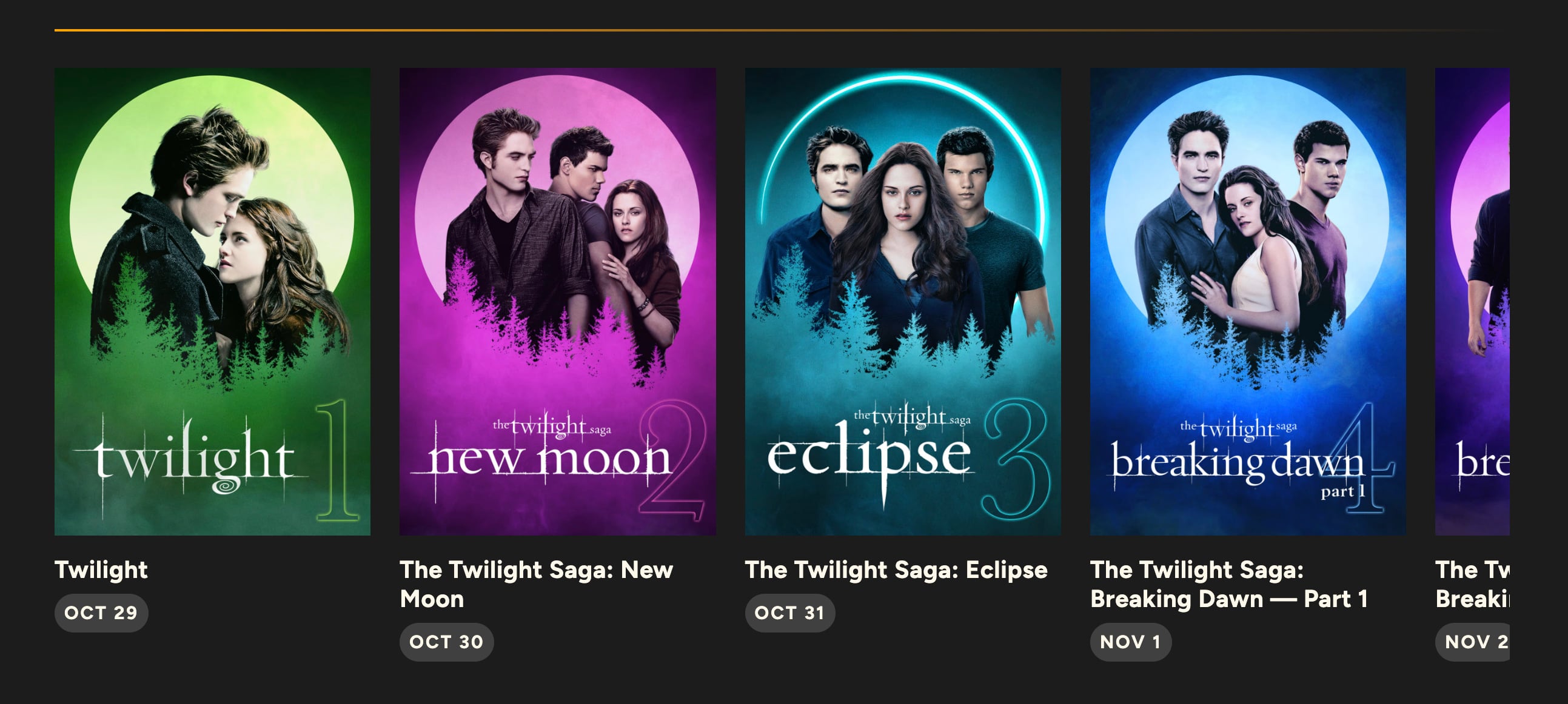 Fechas del reestreno de Crepúsculo en cines