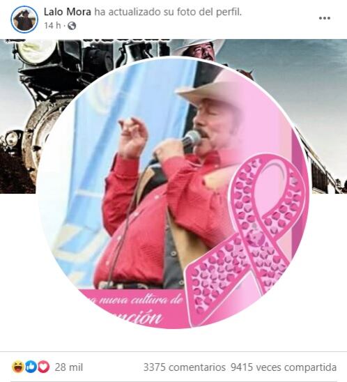 Lalo Mora muestra su apoyo a la lucha contra el cáncer de mama