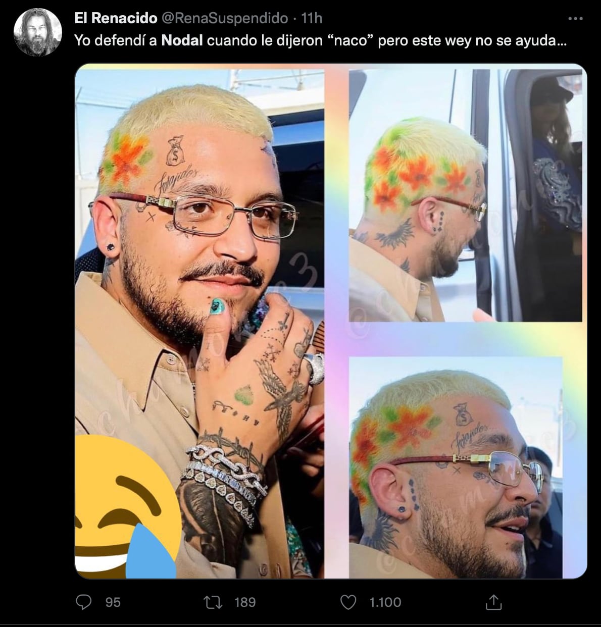 ¿J Balvin? Se burlan de Christian Nodal por su nuevo look