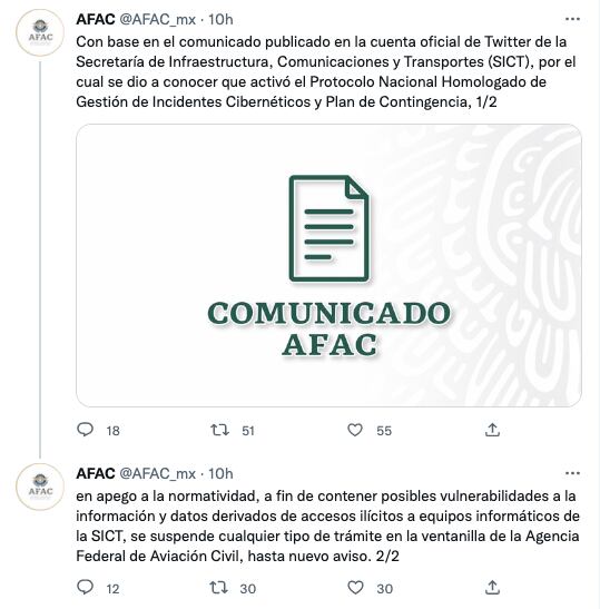 Anuncio Aviación Civil