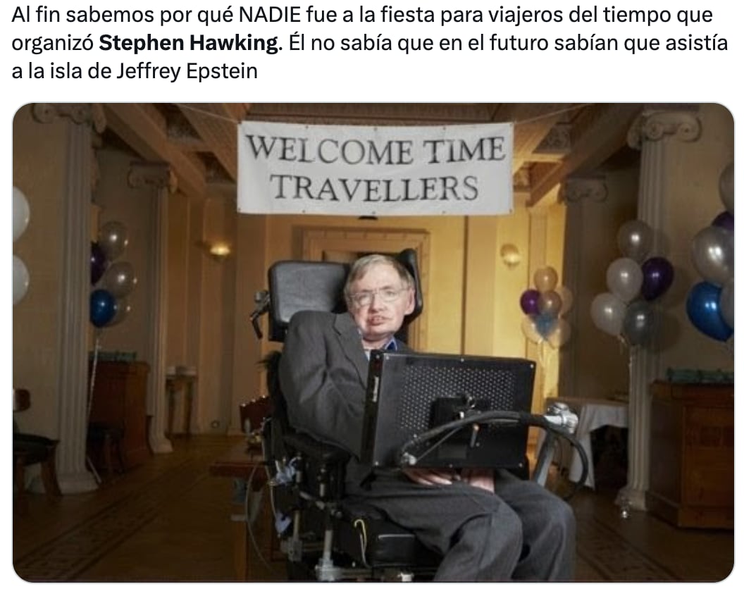 Memes se burlan de Stephen Hawking en la supuesta orgía de Jeffrey Epstein