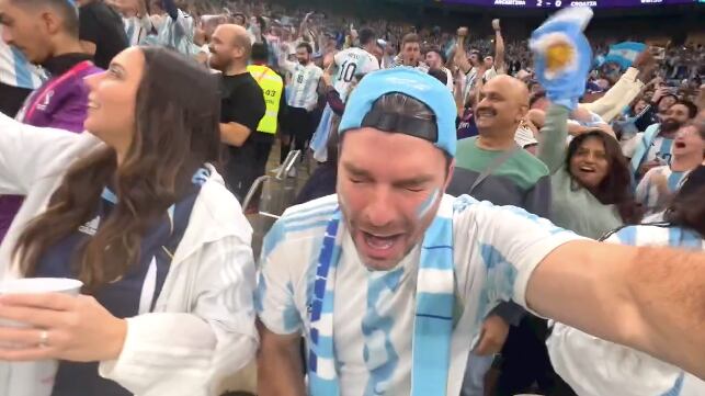 Julián Gil es el más feliz por el pase de Argentina a la final del Mundial de Qatar y hasta lloró