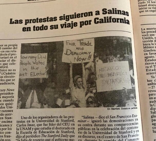 Claudia Sheinbaum protesta en EU por democracia en México (Revista Proceso)