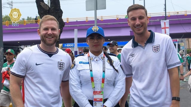 Ingleses disfrutan ambiente mundialista con seguridad por el México vs Inglaterra