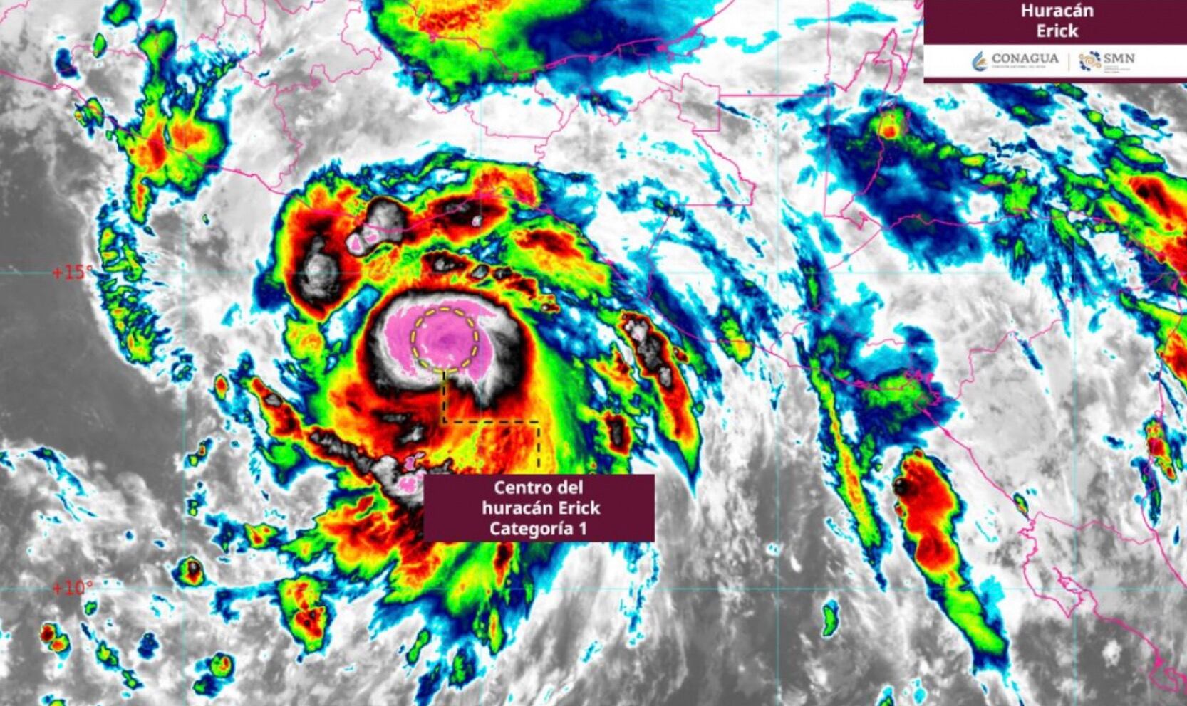 Huracán Erick en México hoy 18 de junio