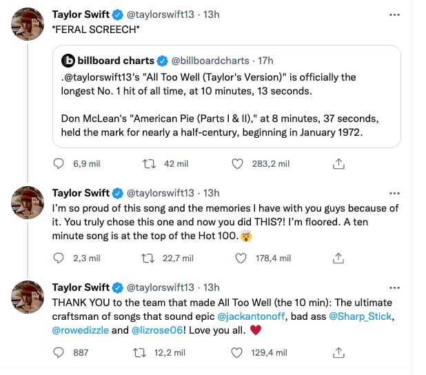 Taylor Swift rompe récords en los Billboard