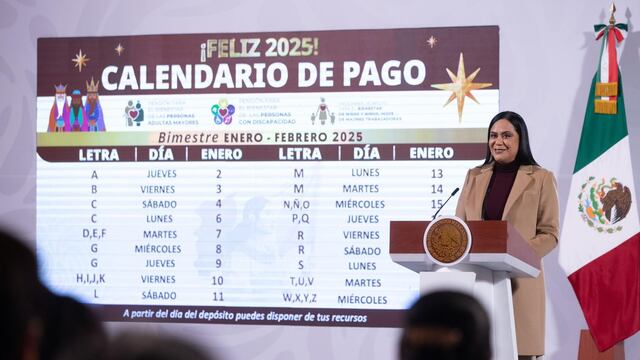 Calendario de pagos Pensión Bienestar enero 2025