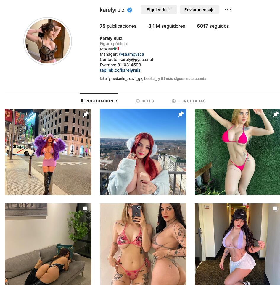 Karely Ruiz eliminó el post donde se mostraba en sus inicios de OnlyFans.