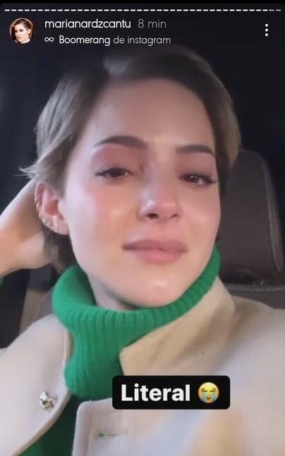 Mariana Rodríguez llorando por dejar a bebé en el DIF