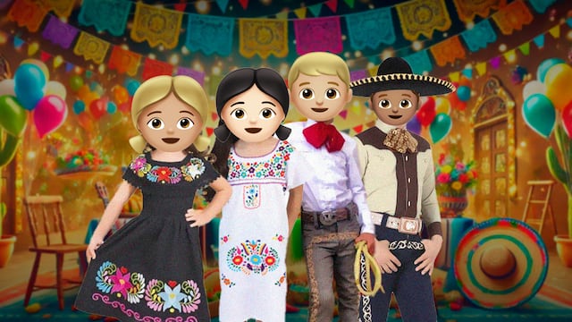 Niños y niñas vestidos para dar el Grito de Independencia de México