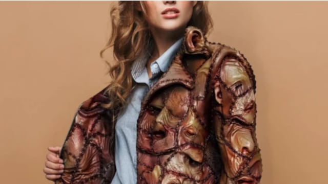 Chamarra Avery hecha con piel humana