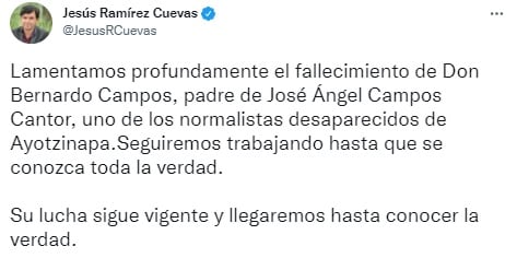 Jesús Ramírez sobre Bernardo Campos