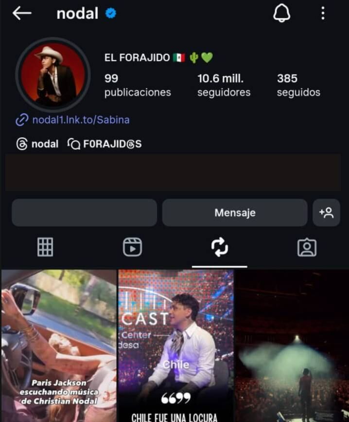 Christian Nodal comparte video de Paris Jackson escuchando su música