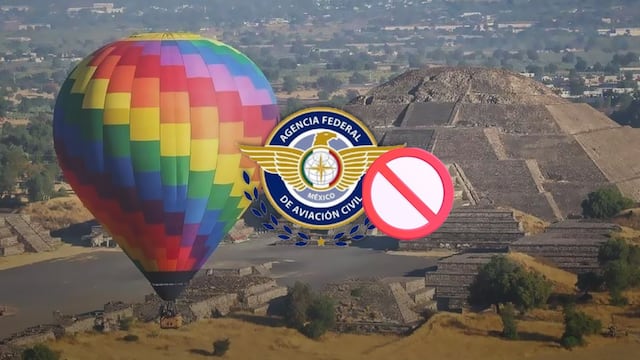 AFAC suspende operaciones de globos aerostáticos en Teotihuacán