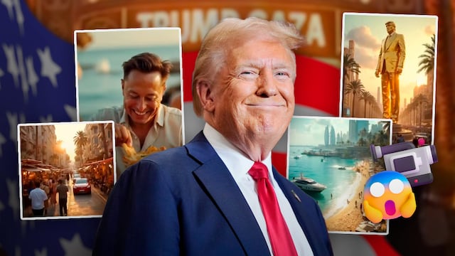 Donald Trump comparte video de IA sobre su proyecto en la Franja de Gaza como destino turístico.