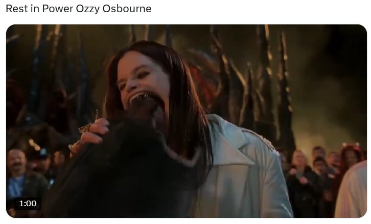 Memes despiden a Ozzy Osbourne, el legendario líder de Black Sabbath