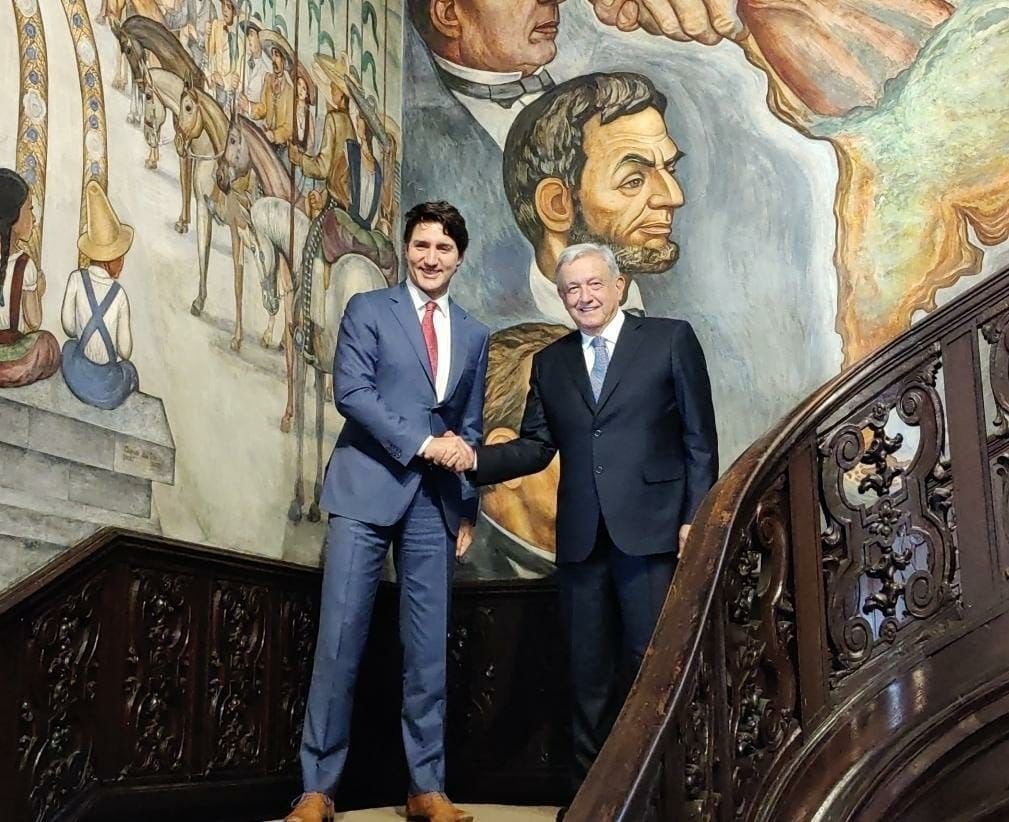 AMLO y Justin Trudeau al terminar reunión bilateral