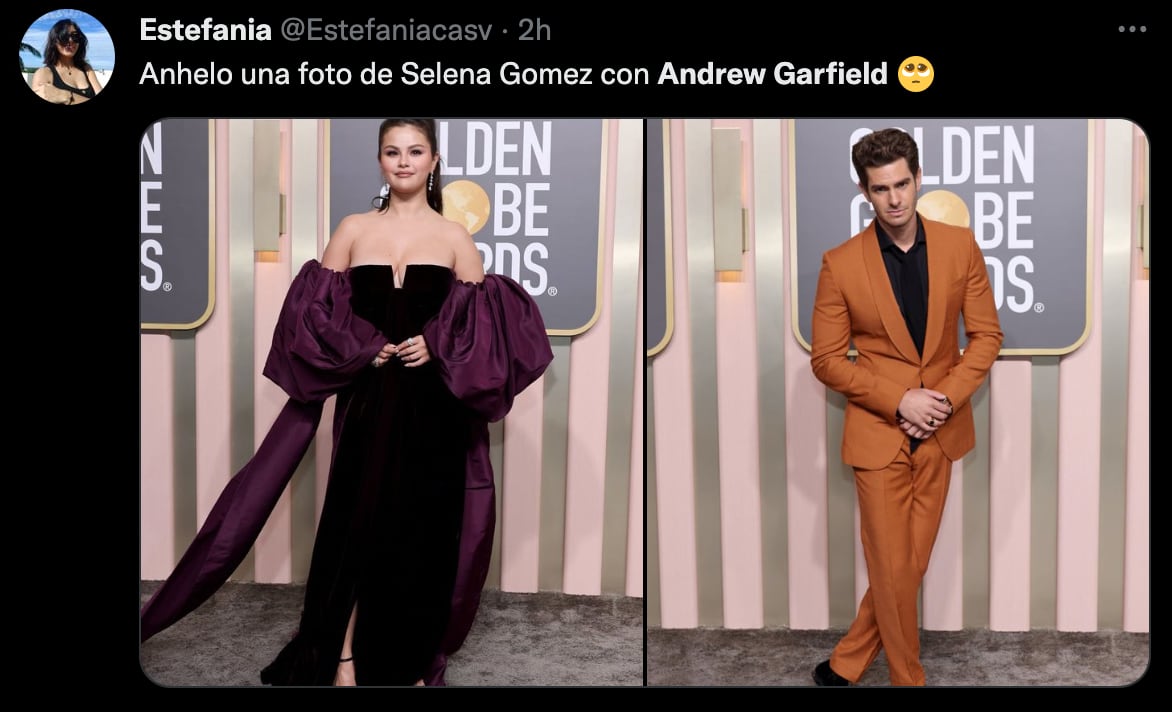 Andrew Garfield en los Globos de Oro 2023
