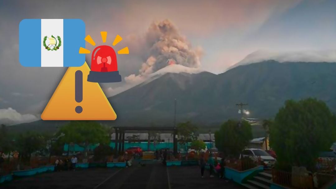 Alerta roja por el Volcán de Fuego: estas son las zonas de mayor riesgo en Guatemala