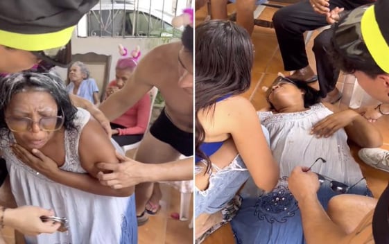 Abuelita sufre infarto en fiesta con strippers