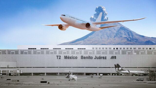 AICM y el Popocatépetl