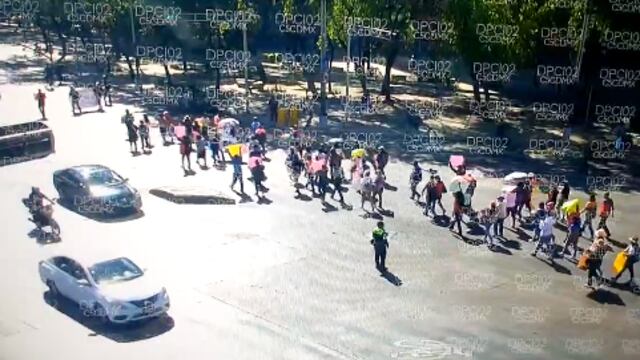 Paseo de la Reforma: Avanza manifestación al Zócalo