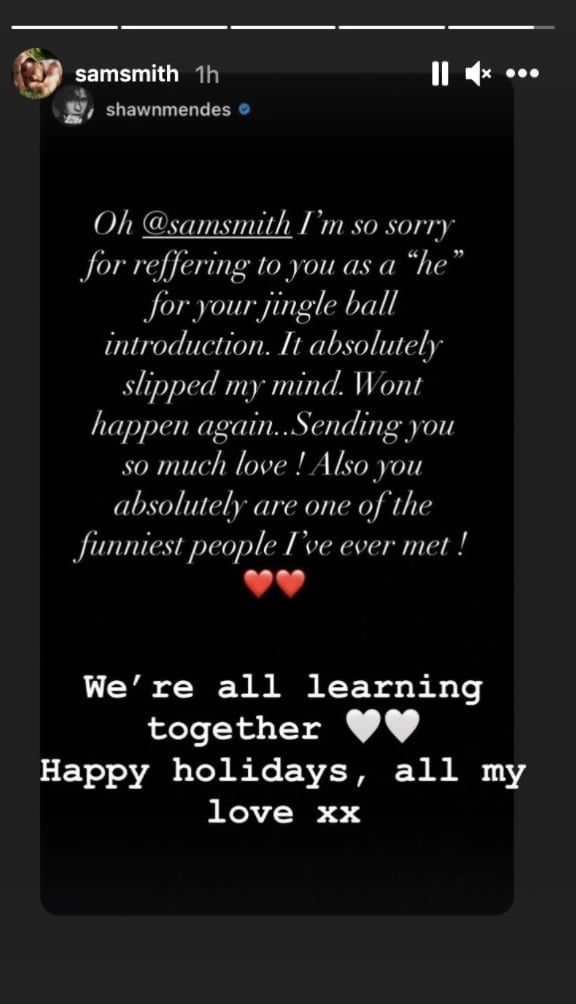 Sam Smith acepta disculpa de Shawn Mendes