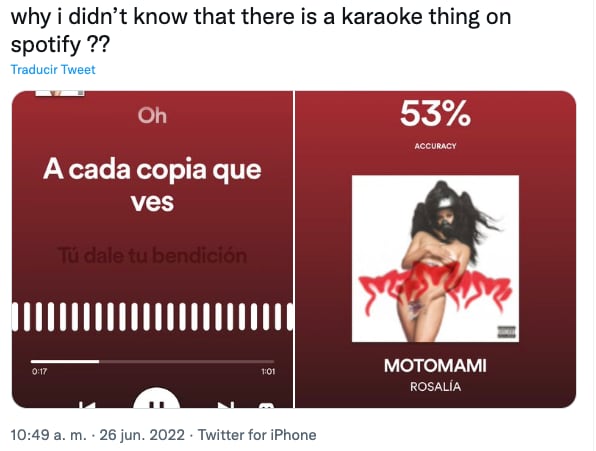 Spotify estrena su función Karaoke