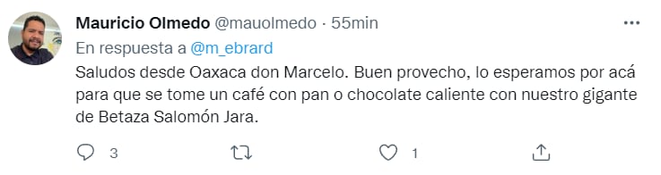 Usuario invita a Marcelo Ebrard a desayunar tras video