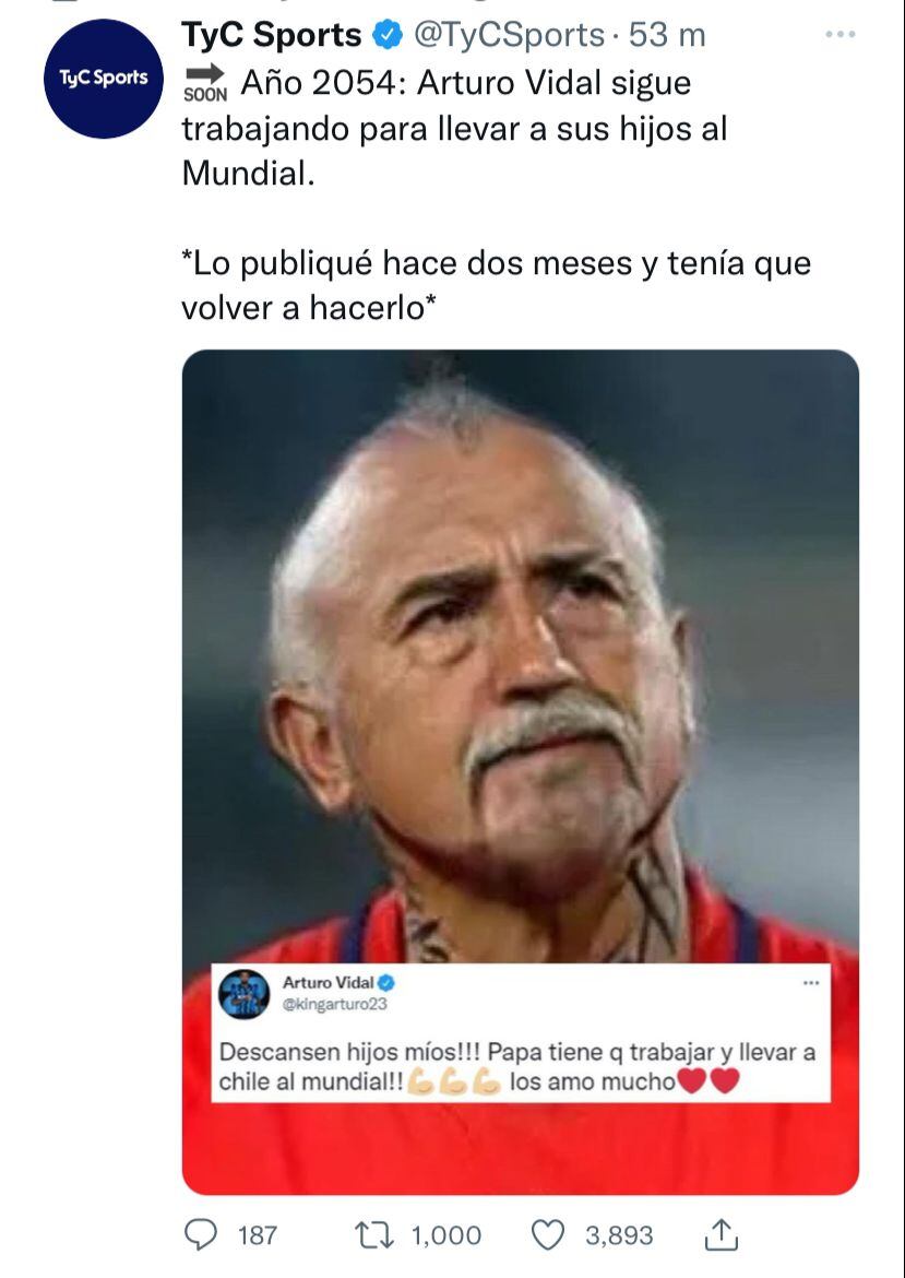 Arturo Vidal seguirá esperando para llevar a sus hijos a la justa mundialista.