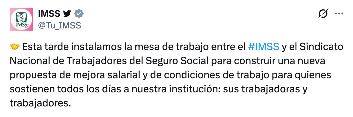 Zoé Robledo y Rafael Olivos analizan mejora salarial para trabajadores del IMSS