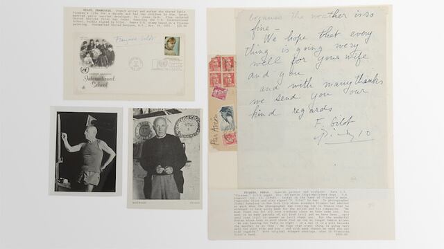 Misiva escrita por Picasso y su pareja Francoise Gilot.