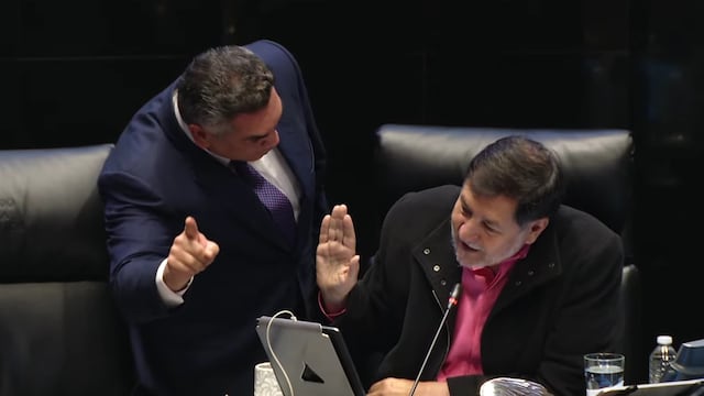 la escandalosa pelea de Gerardo Fernández Noroña y Alejandro Moreno en la Cámara de Senadores