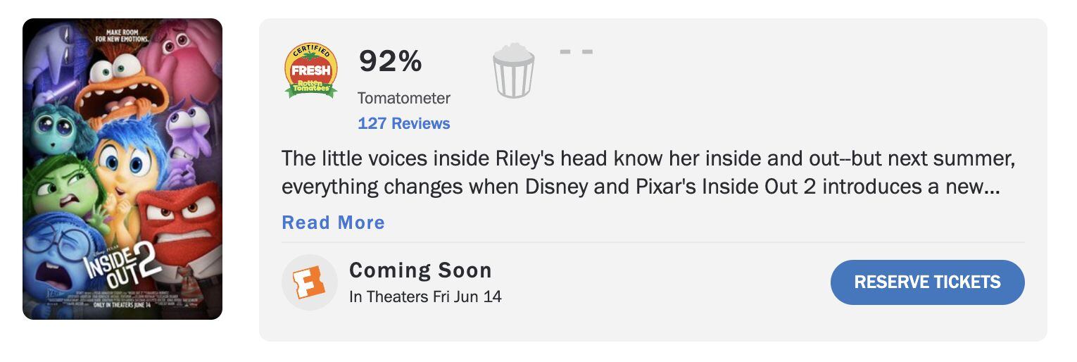 Intensamente 2 en Rotten Tomatoes