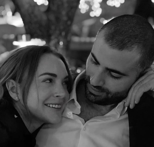 Lindsay Lohan con su esposo Bader Shammas
